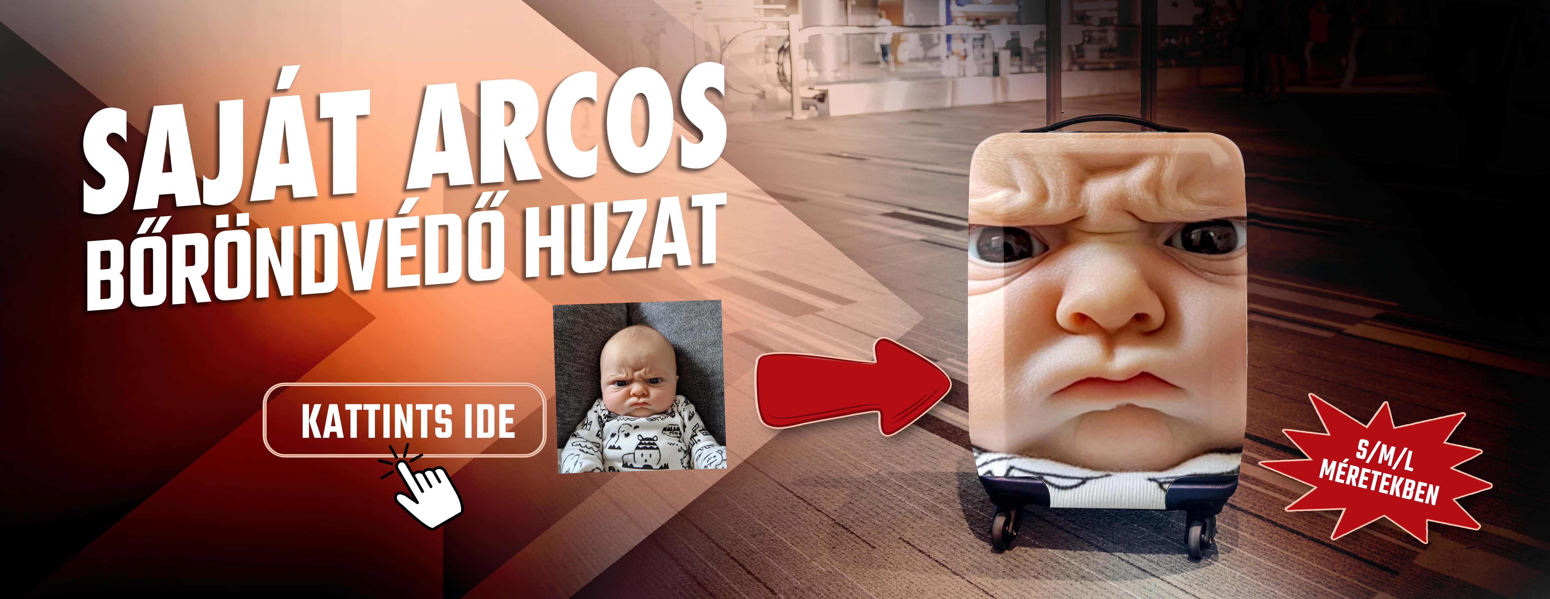 Saját arcos bőröndhuzat