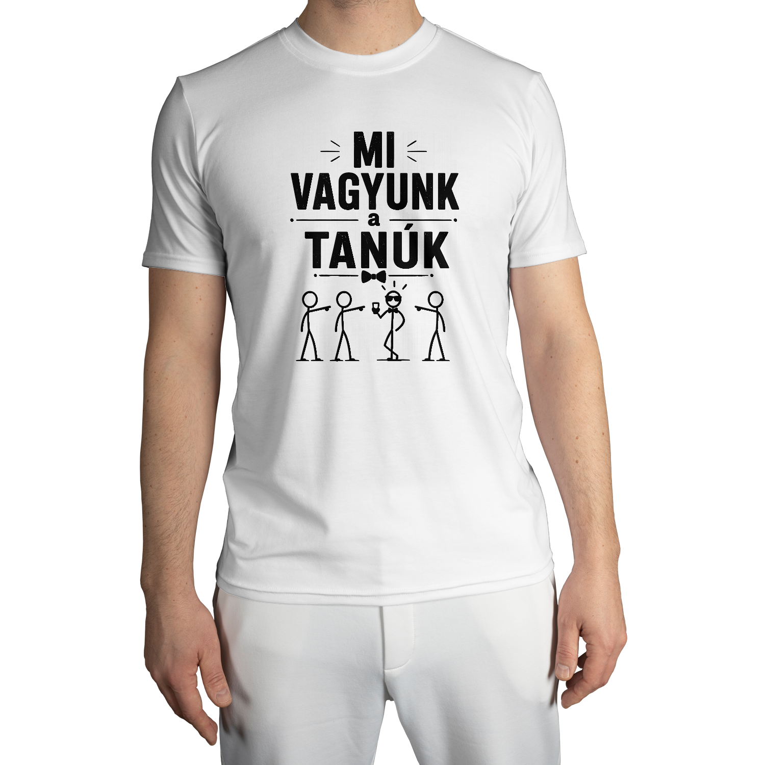 Mi vagyunk a tanúk Póló Férfi Pamut