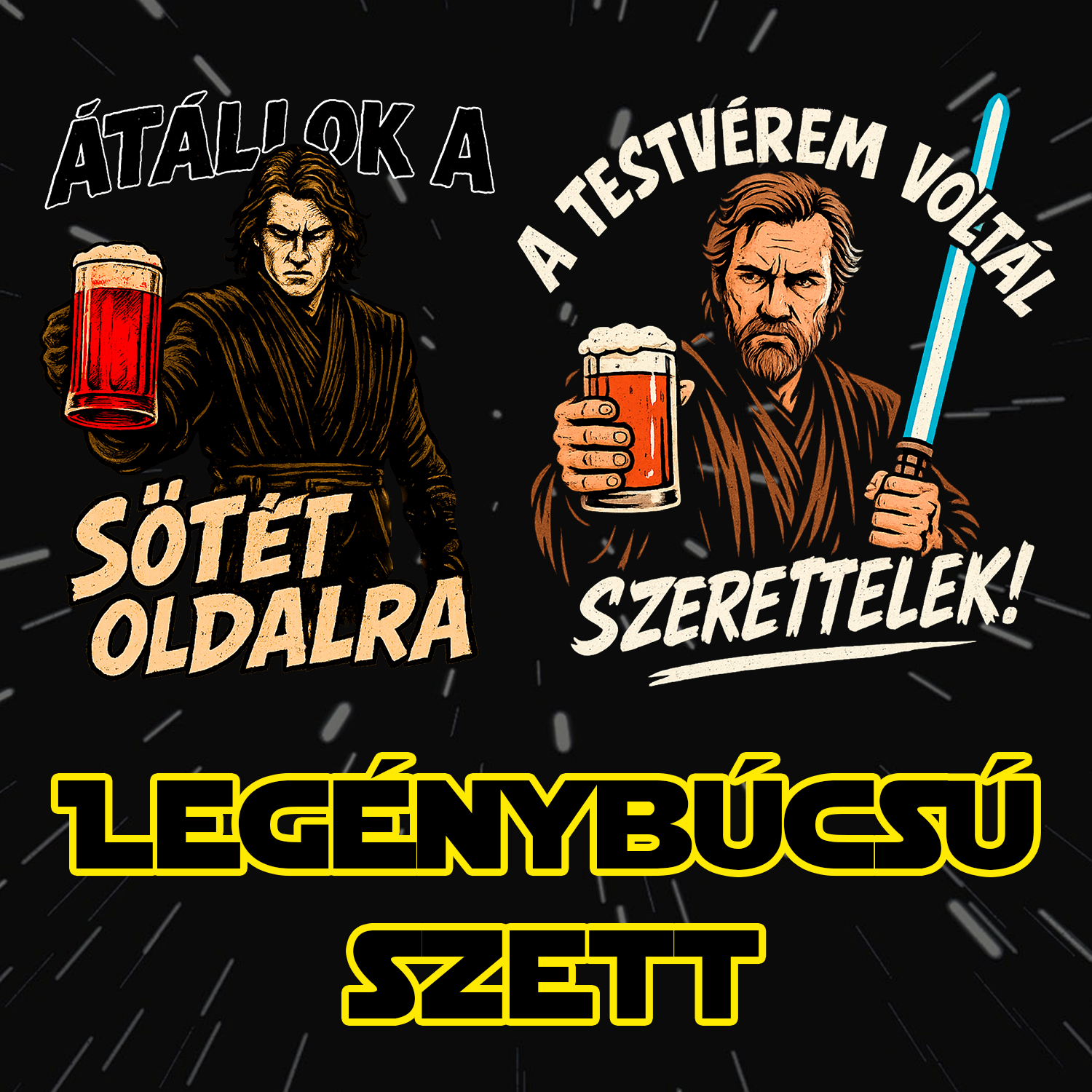 Sötét oldal legénybúcsú szett