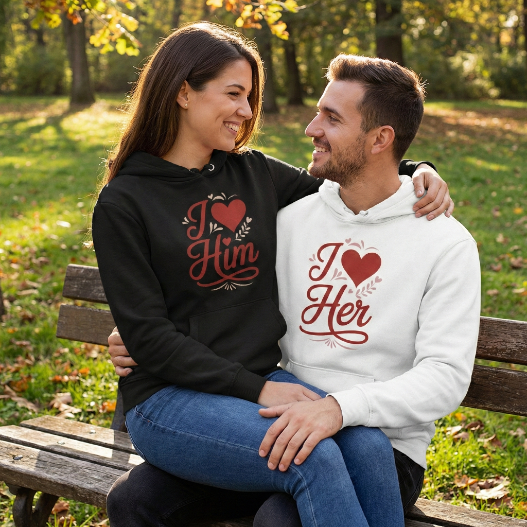 I love him/her - páros pulóver 
