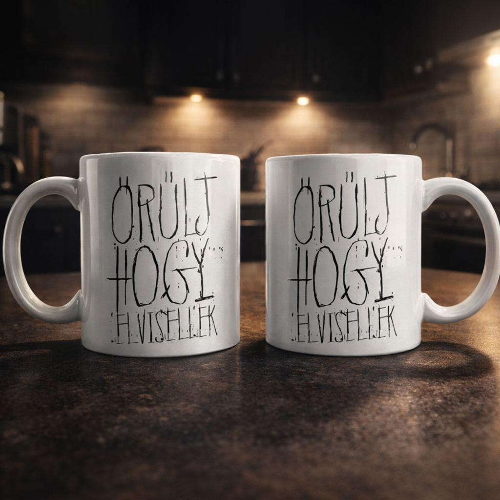 Örülj hogy elvisellek - páros fehér bögre