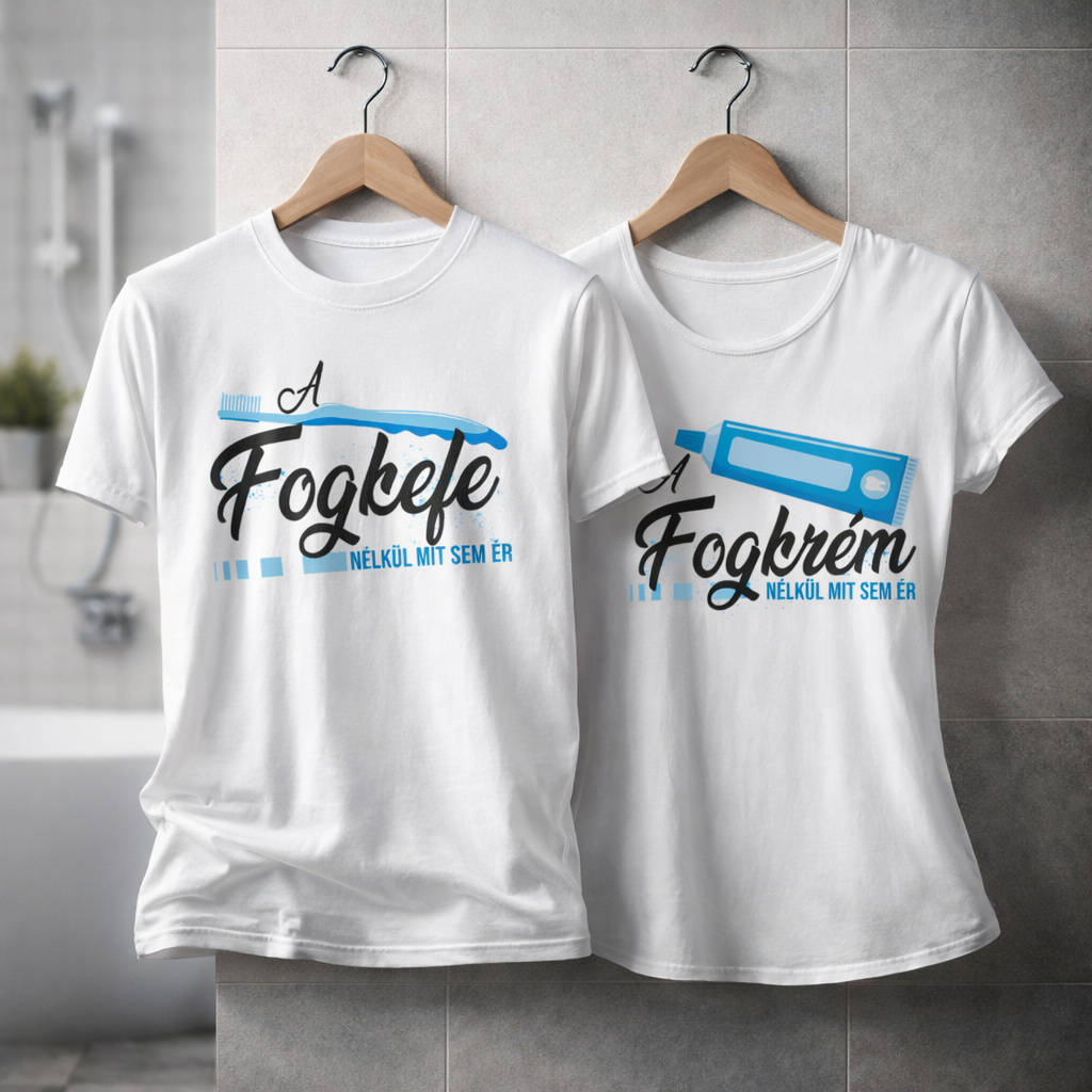 Fogkefe és Fogkrém - páros póló