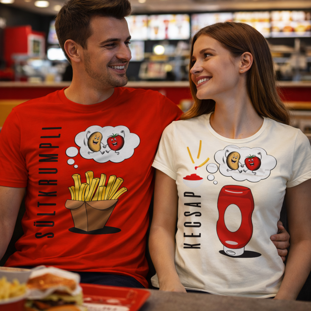 Sültkrumpli Kecsappal - páros póló