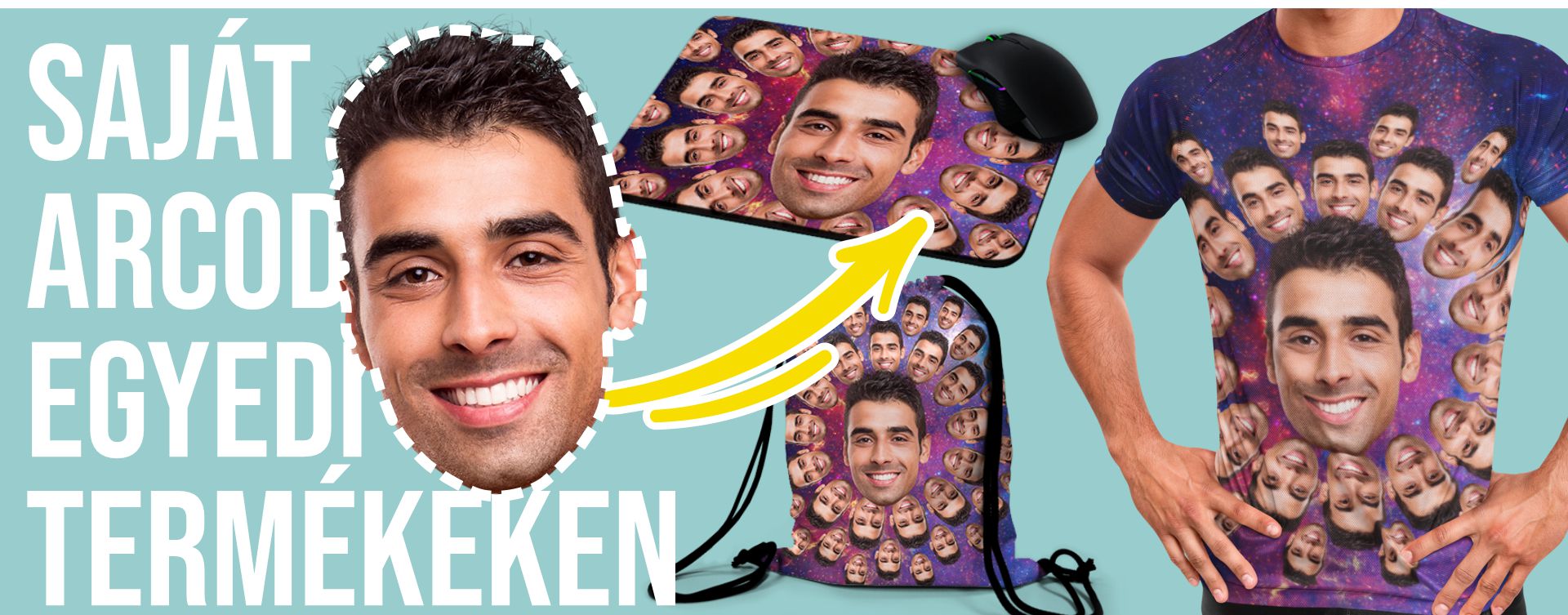 Egyedi arcképes termék